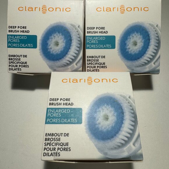 Clarisonic Deep Pore Facial Cleansing Brush Head Replacement 3 PACK - Picture 1 of 3